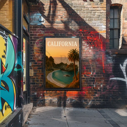 California Coastal Serenity Scenic Travel Poster PosterGoat