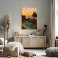 California Coastal Serenity Scenic Travel Poster PosterGoat