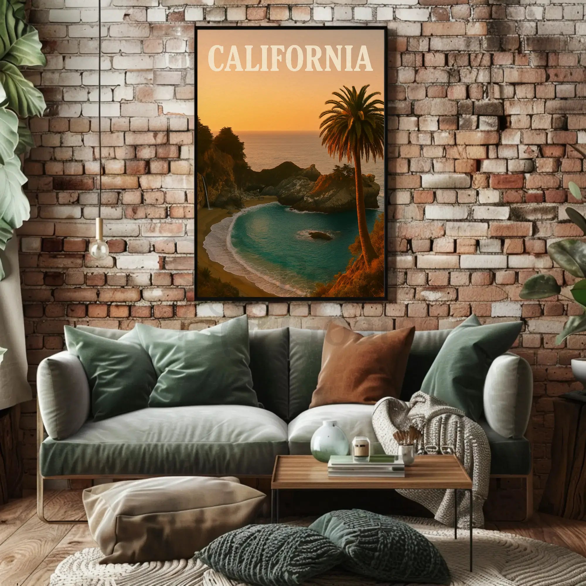 California Coastal Serenity Scenic Travel Poster PosterGoat