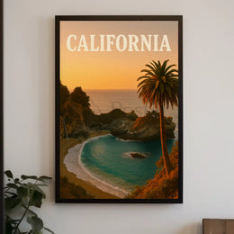 California Coastal Serenity Scenic Travel Poster PosterGoat