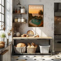 California Coastal Serenity Scenic Travel Poster PosterGoat