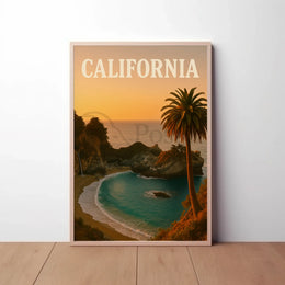 California Coastal Serenity Scenic Travel Poster PosterGoat