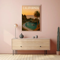 California Coastal Serenity Scenic Travel Poster PosterGoat