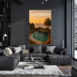 California Coastal Serenity Scenic Travel Poster PosterGoat