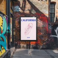 California Dream: Jellyfish Ocean Art Travel Poster PosterGoat