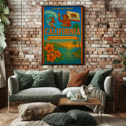 California Dreaming Adventure Vintage Travel Poster PosterGoat