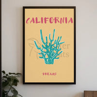 California Dreams Vintage Style Desert Artistic Poster PosterGoat