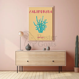 California Dreams Vintage Style Desert Artistic Poster PosterGoat