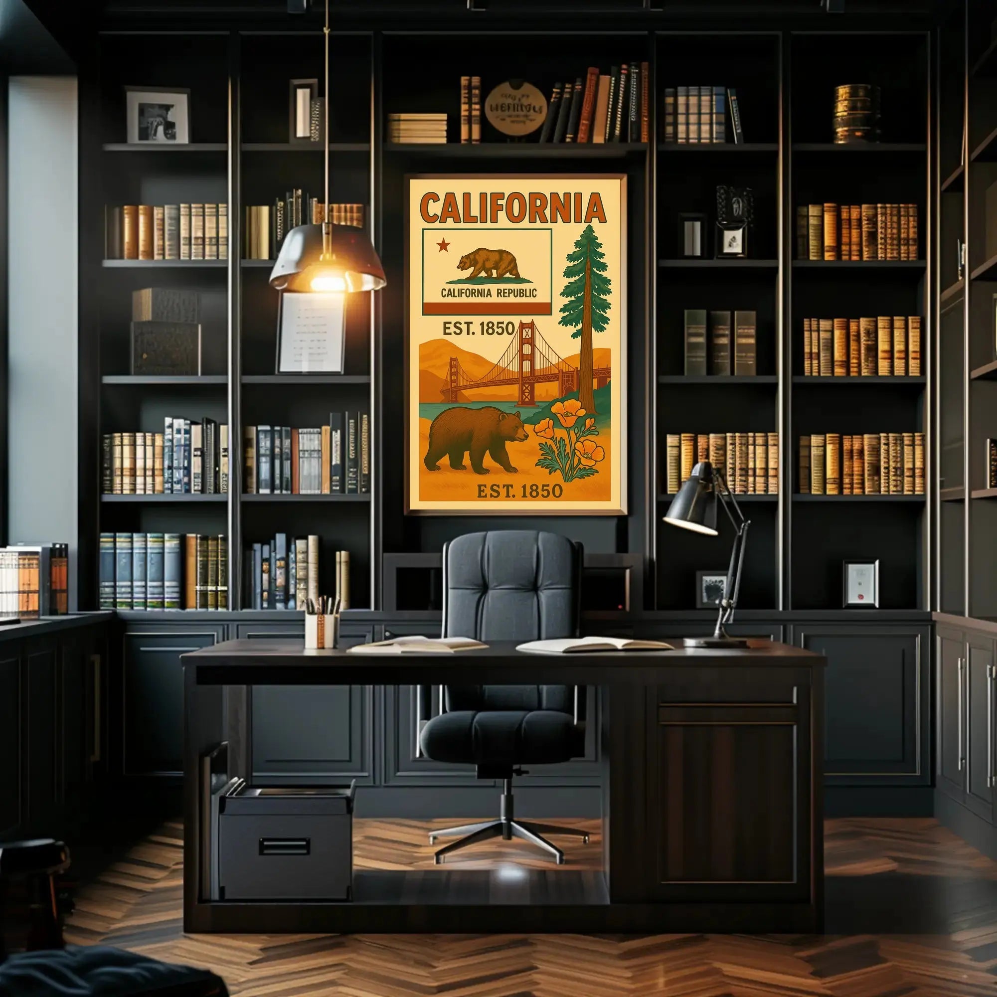 California Heritage Vintage Travel Poster PosterGoat