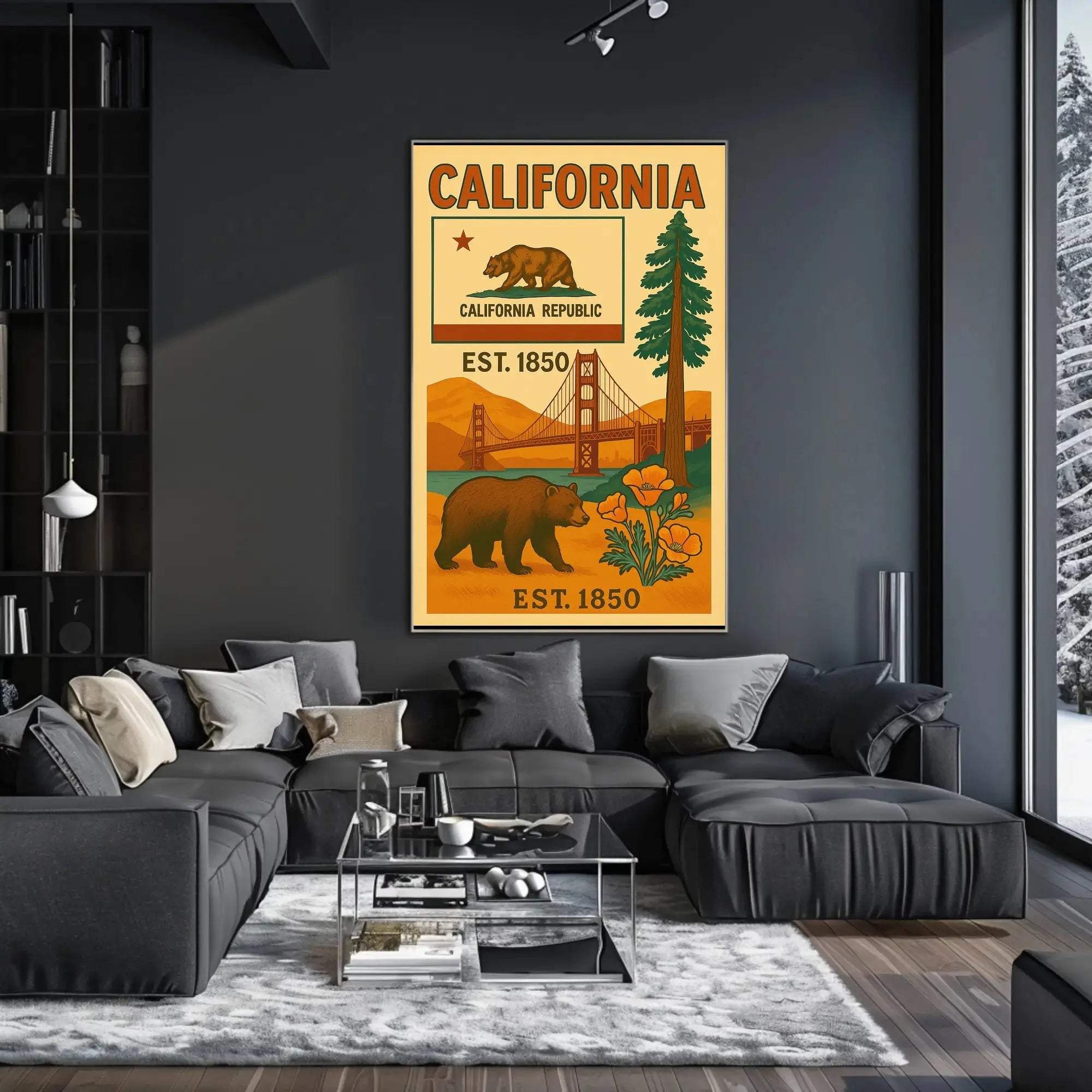 California Heritage Vintage Travel Poster PosterGoat