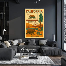 California Heritage Vintage Travel Poster PosterGoat