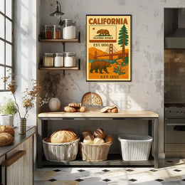 California Heritage Vintage Travel Poster PosterGoat