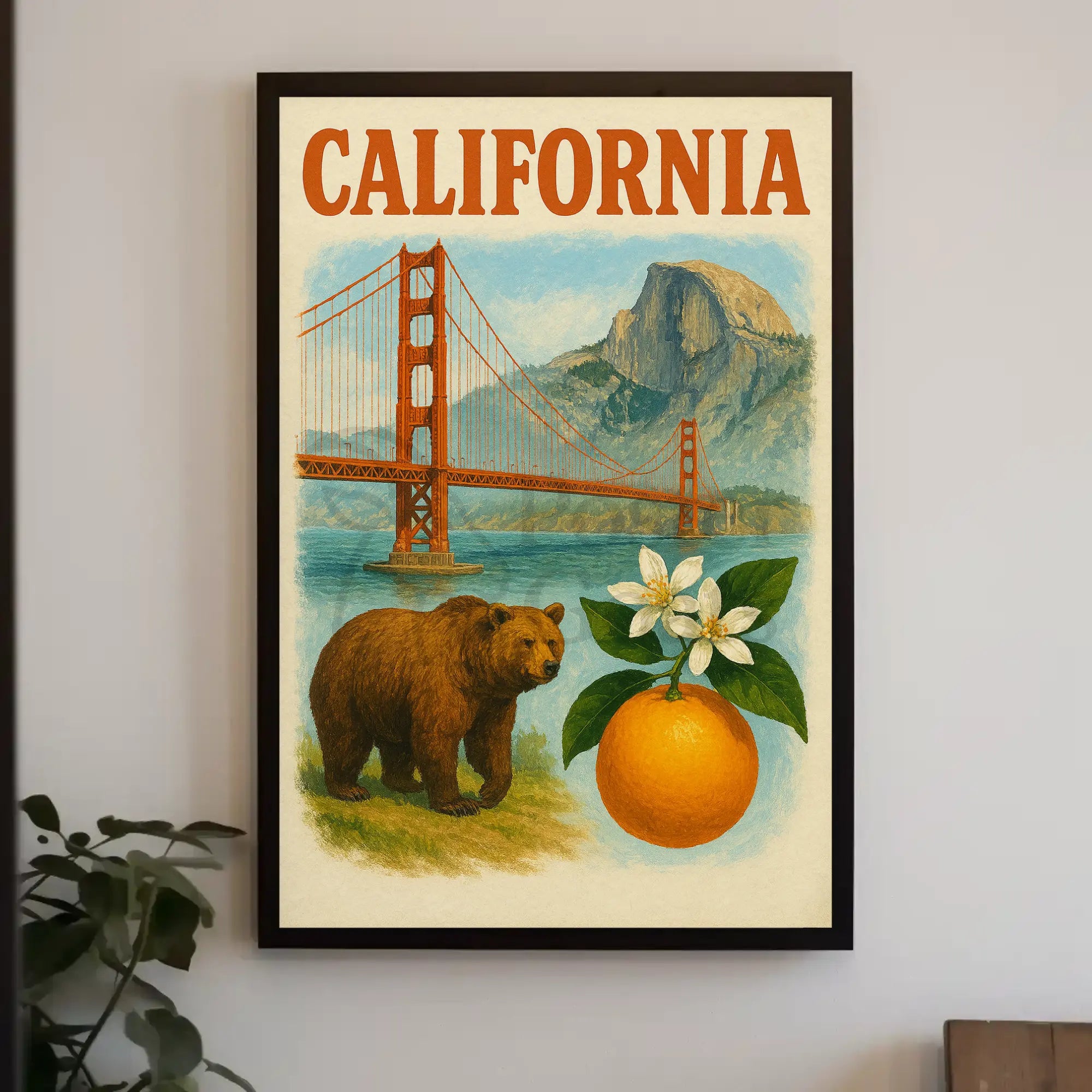 California Landmarks Vintage Travel Poster PosterGoat