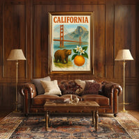 California Landmarks Vintage Travel Poster PosterGoat
