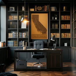 California Minimalist Map Art Print - Travel Poster PosterGoat