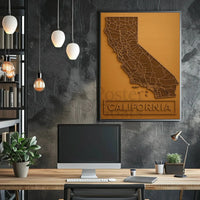 California Minimalist Map Art Print - Travel Poster PosterGoat