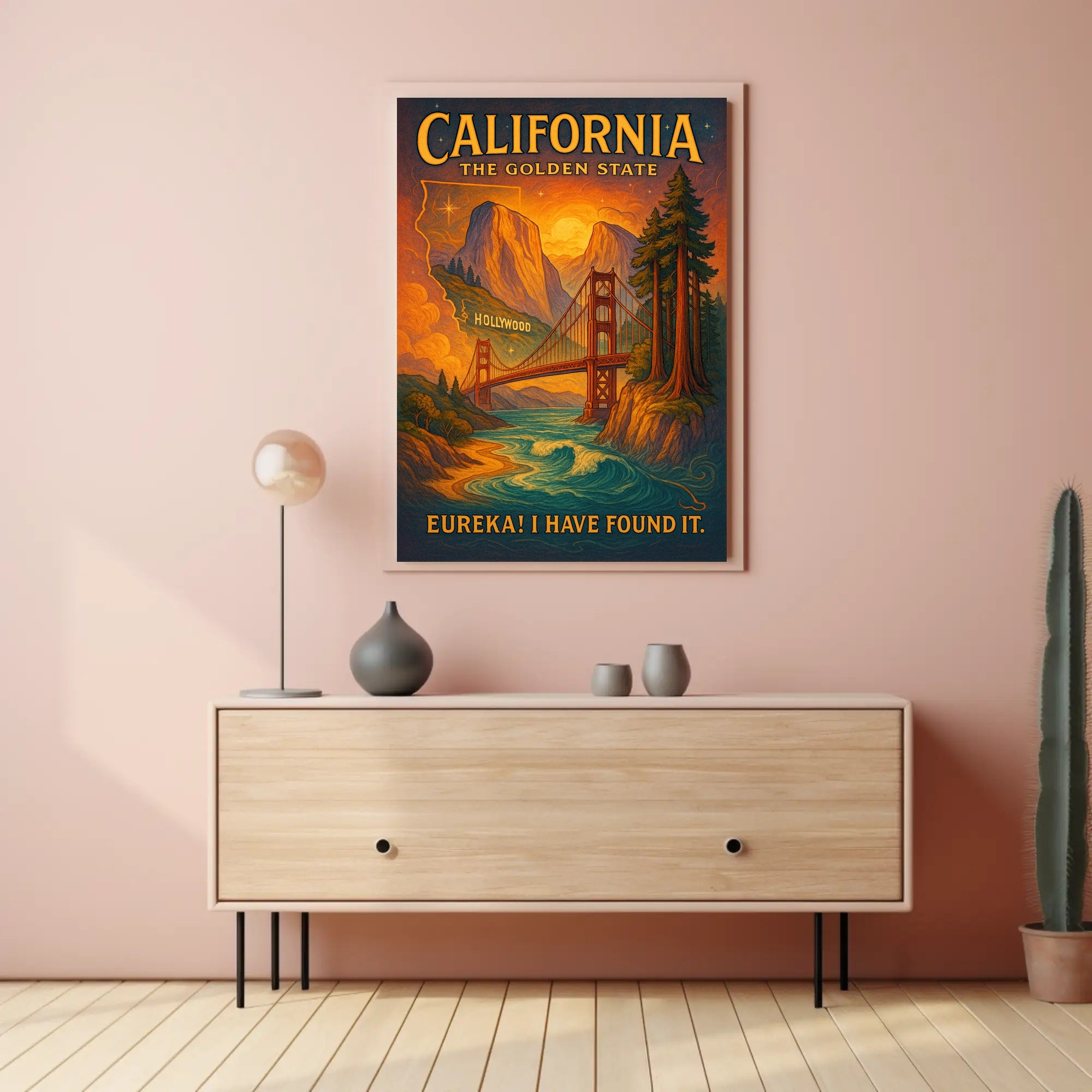 California The Golden State Poster PosterGoat