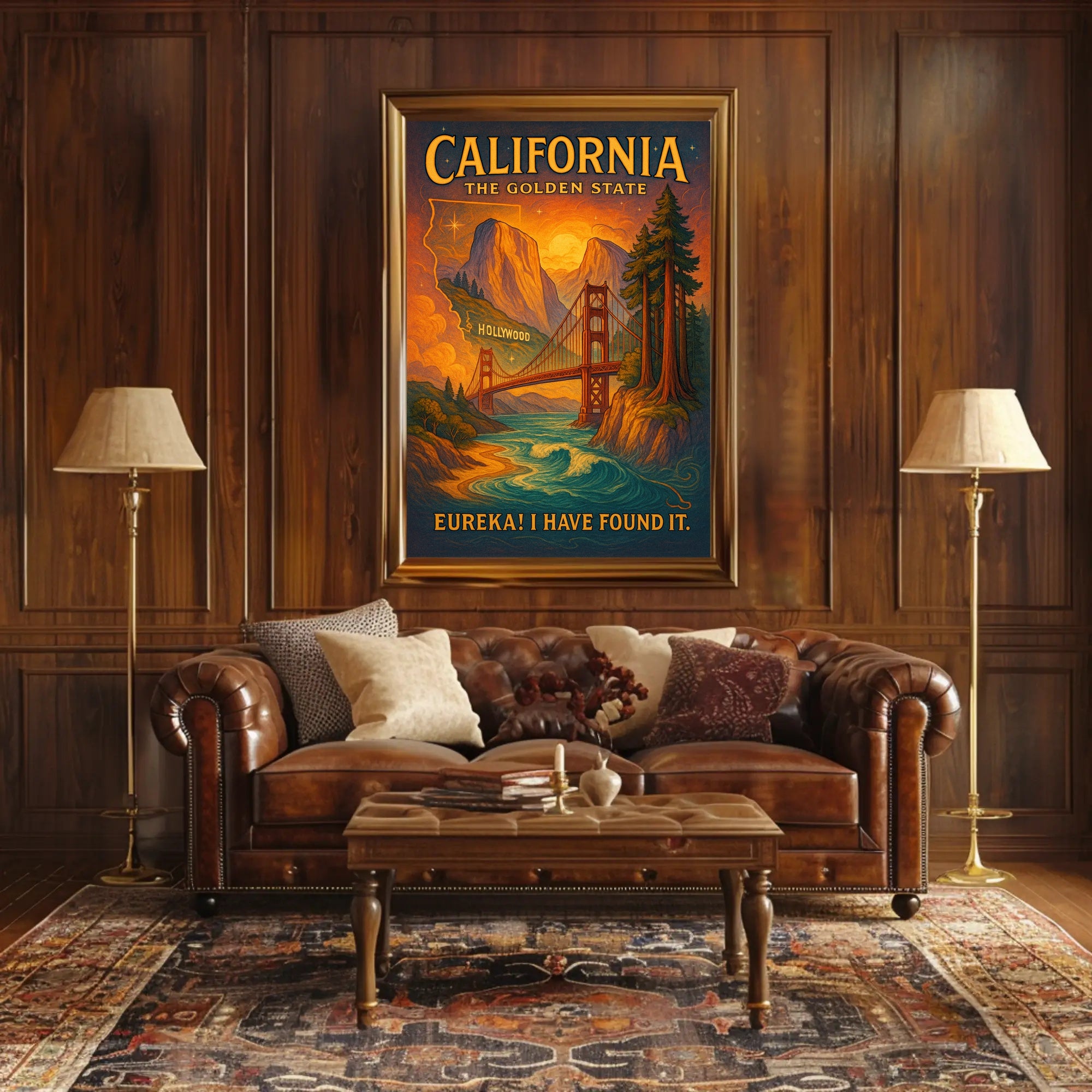 California The Golden State Poster PosterGoat