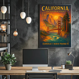 California The Golden State Poster PosterGoat