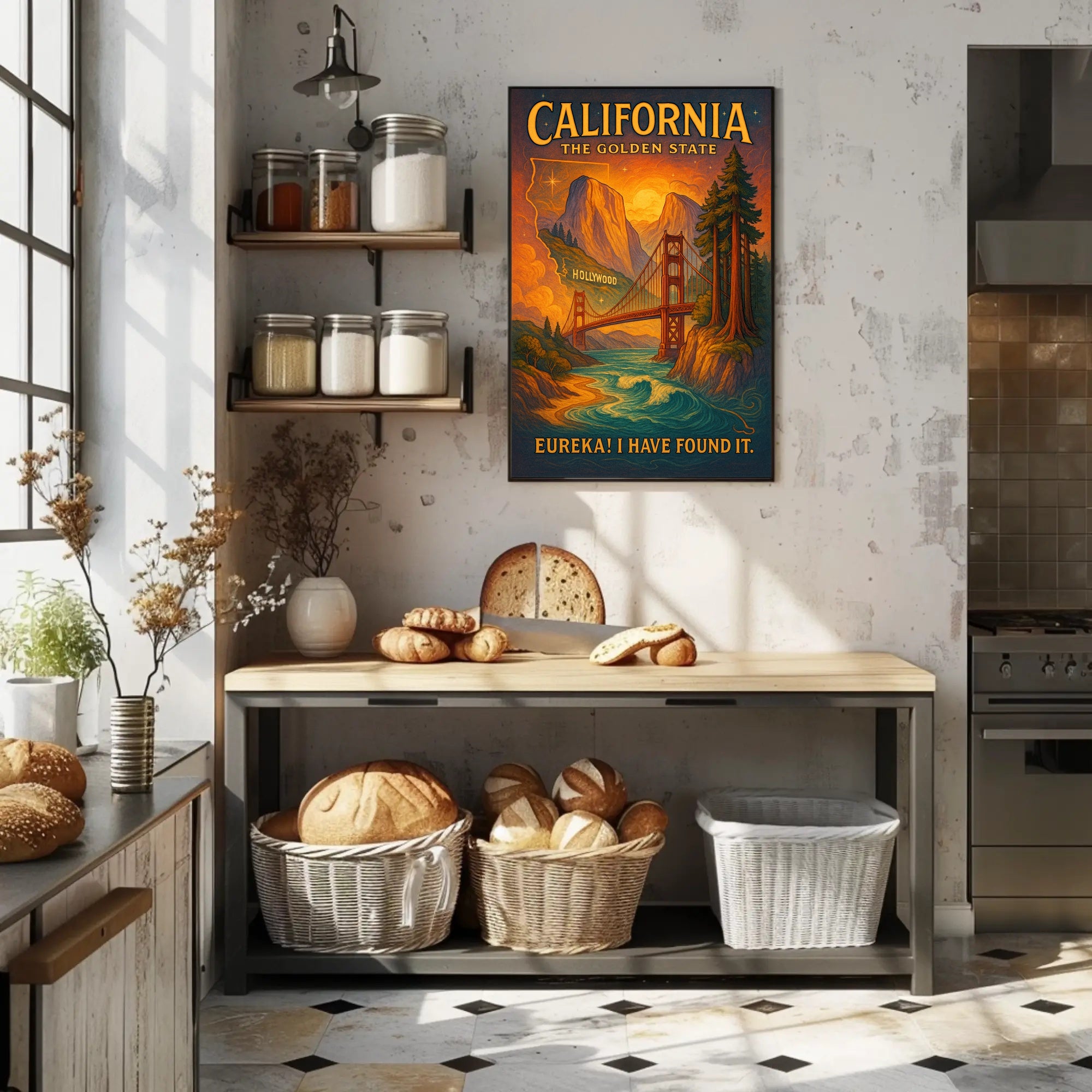 California The Golden State Poster PosterGoat