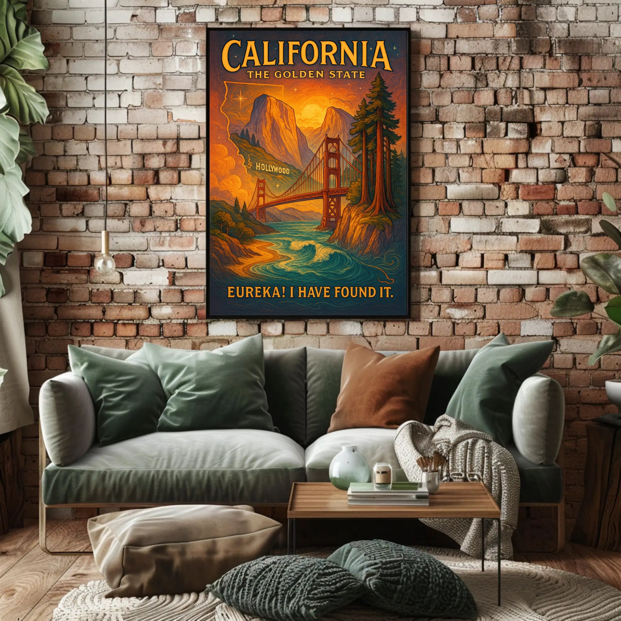 California The Golden State Poster PosterGoat