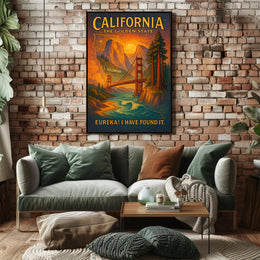 California The Golden State Poster PosterGoat