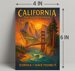 California The Golden State Poster PosterGoat