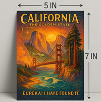 California The Golden State Poster PosterGoat