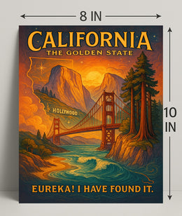 California The Golden State Poster PosterGoat
