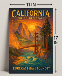 California The Golden State Poster PosterGoat