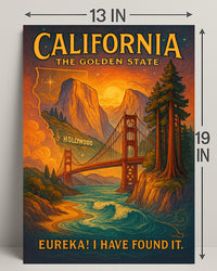 California The Golden State Poster PosterGoat