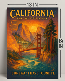 California The Golden State Poster PosterGoat