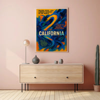 California The Golden State Wall Art Print PosterGoat
