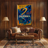 California The Golden State Wall Art Print PosterGoat