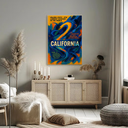 California The Golden State Wall Art Print PosterGoat