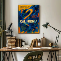 California The Golden State Wall Art Print PosterGoat
