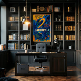 California The Golden State Wall Art Print PosterGoat