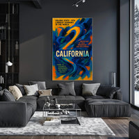 California The Golden State Wall Art Print PosterGoat