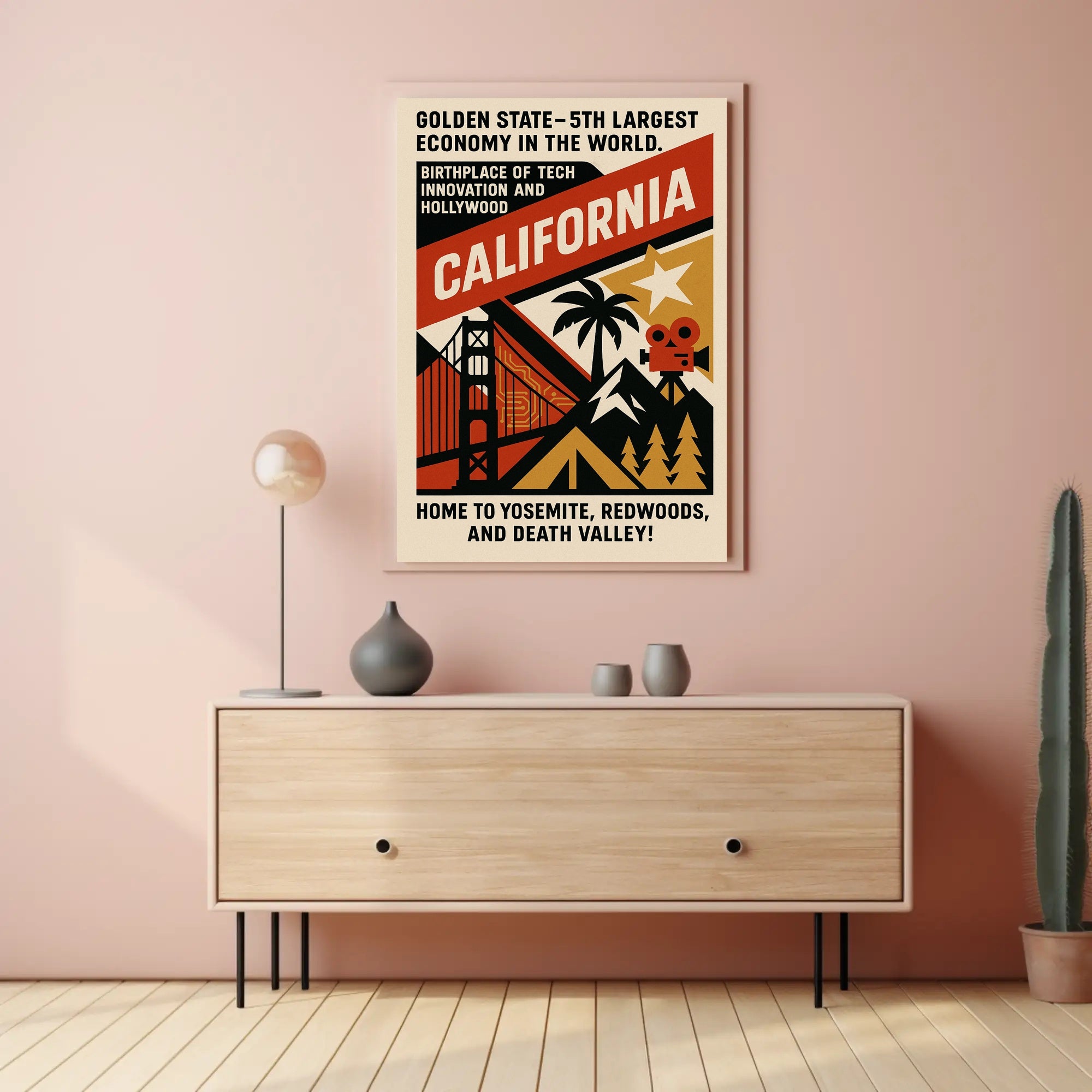 California Vintage Poster Wall Art Decor PosterGoat
