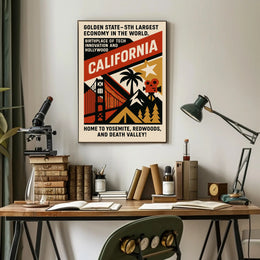 California Vintage Poster Wall Art Decor PosterGoat