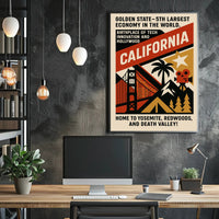 California Vintage Poster Wall Art Decor PosterGoat