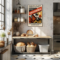 California Vintage Poster Wall Art Decor PosterGoat