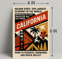 California Vintage Poster Wall Art Decor PosterGoat
