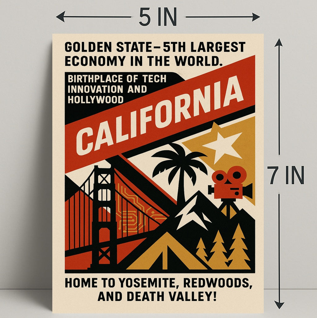 California Vintage Poster Wall Art Decor PosterGoat