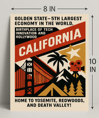 California Vintage Poster Wall Art Decor PosterGoat