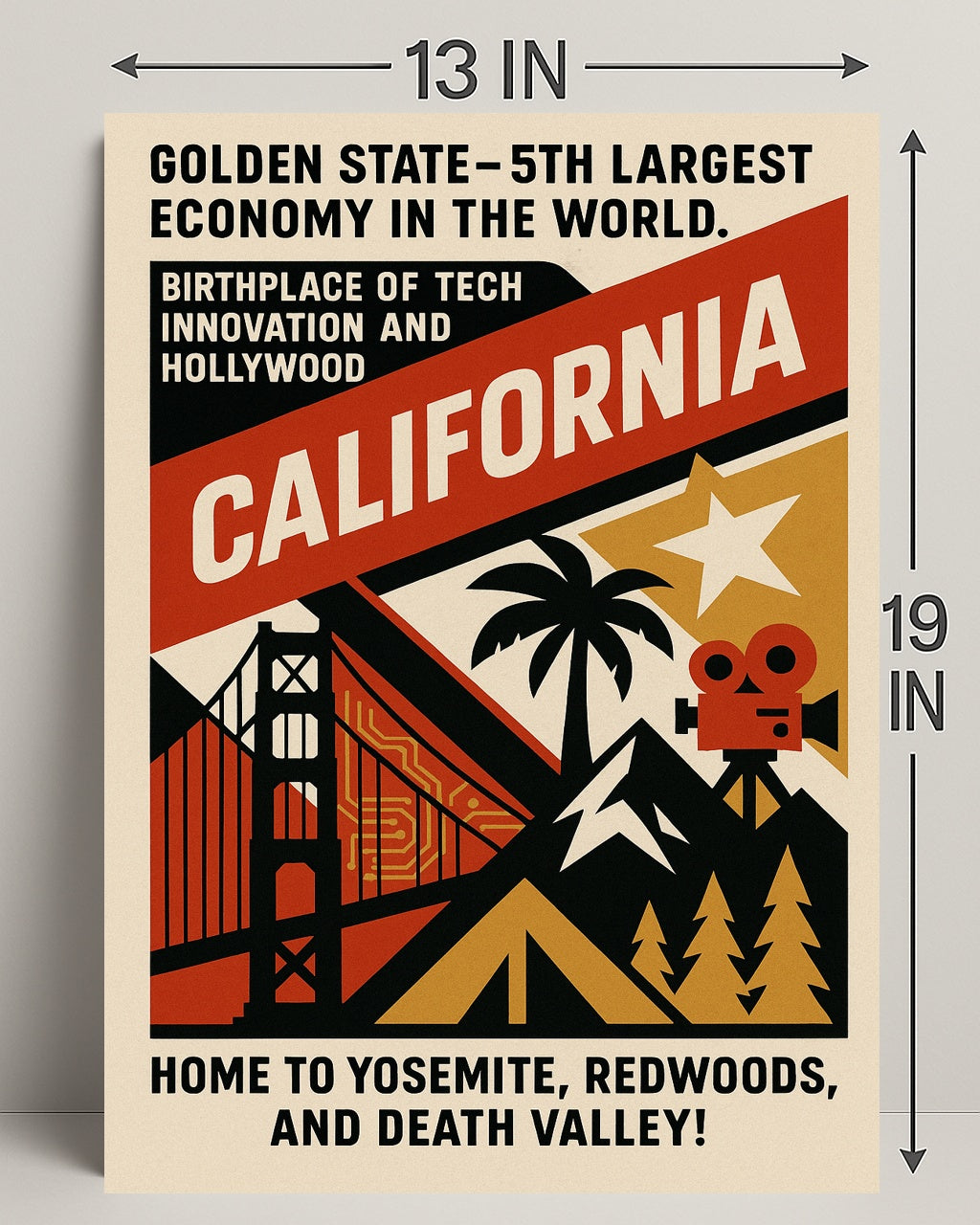 California Vintage Poster Wall Art Decor PosterGoat