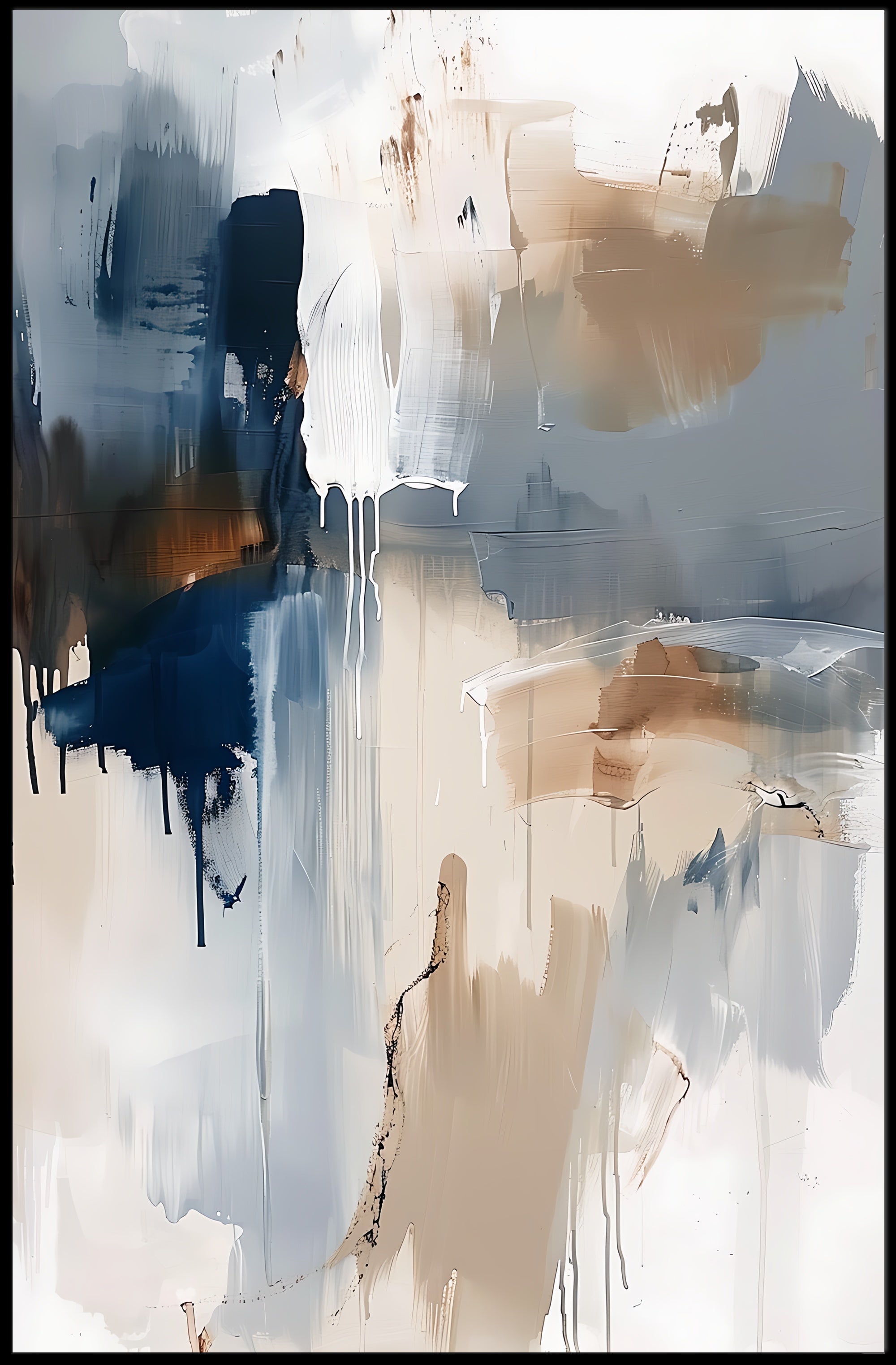 Calming Abstract Expressionism Art Print Poster PosterGoat