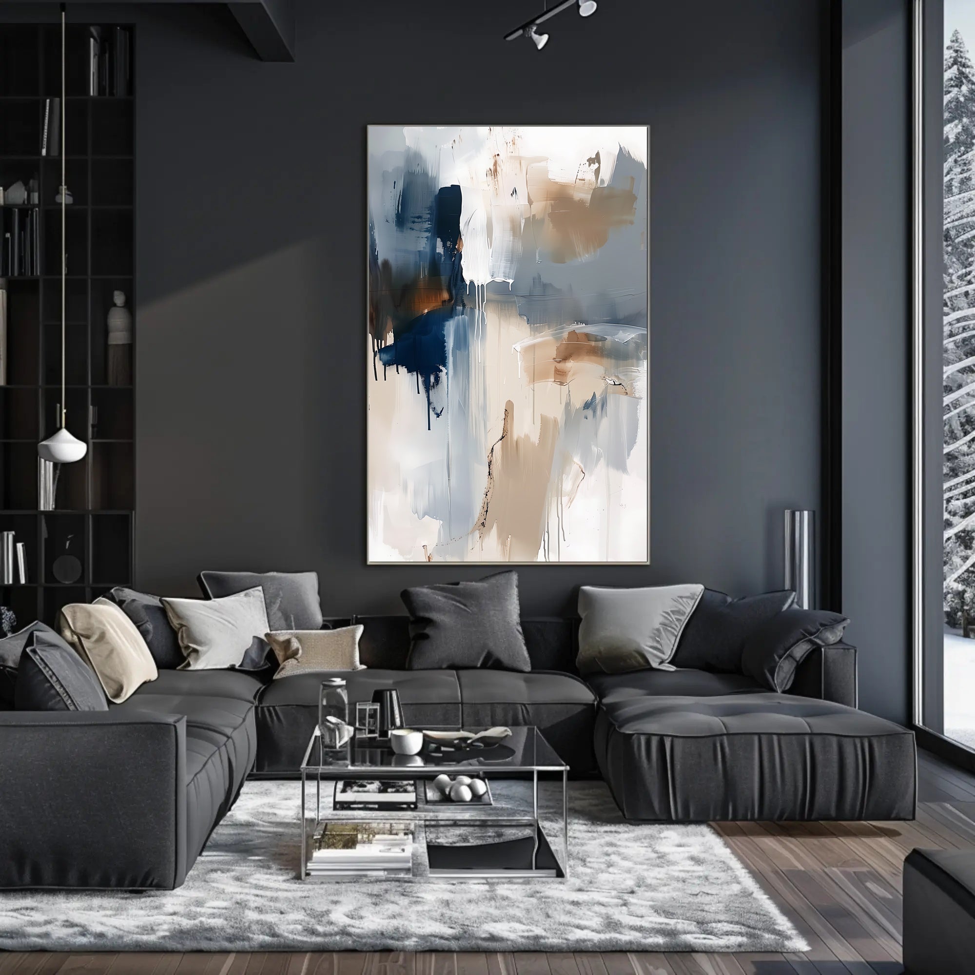 Calming Abstract Expressionism Art Print Poster PosterGoat