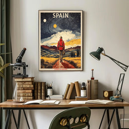 Camino de Santiago Travel Adventure Poster PosterGoat