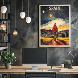 Camino de Santiago Travel Adventure Poster PosterGoat